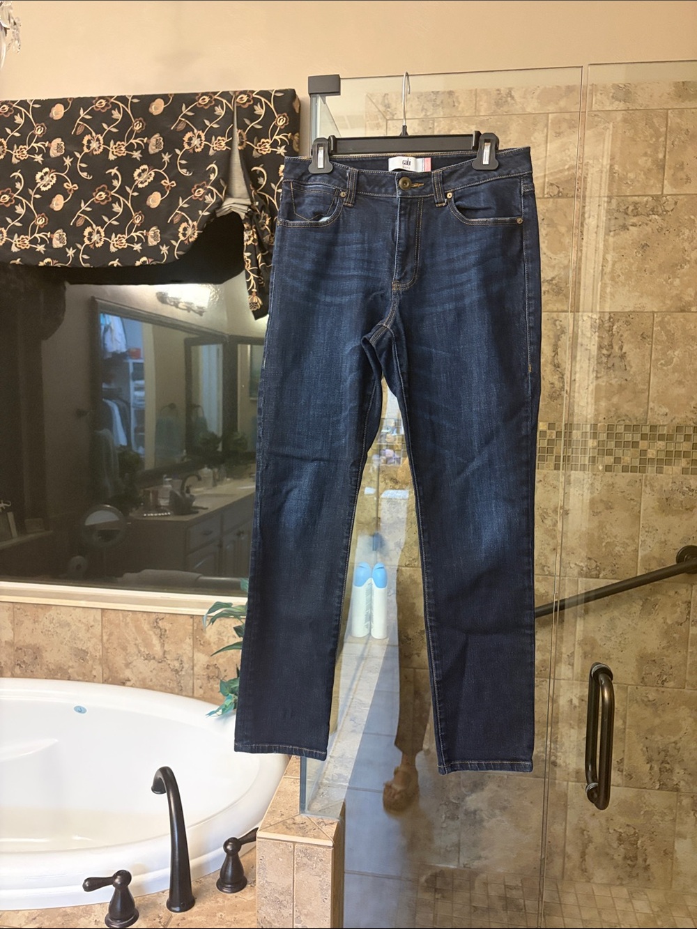 CAbi High Straight Women's Jeans - Classic Indigo - Picture 2 of 4